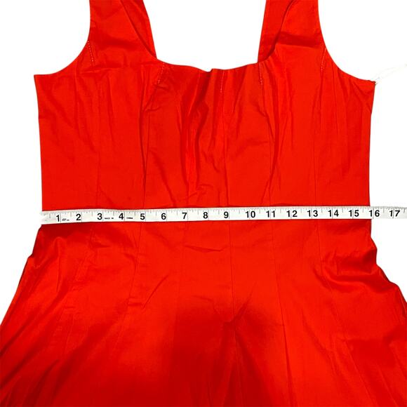 NWT NEW STAUD Wells Poplin Scoop Midi Dress - Picture 10 of 10